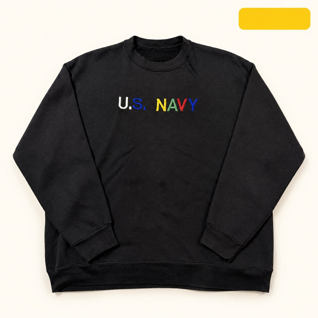Vintage Jostens U.S. Navy Embroidered Sweatshirt XL