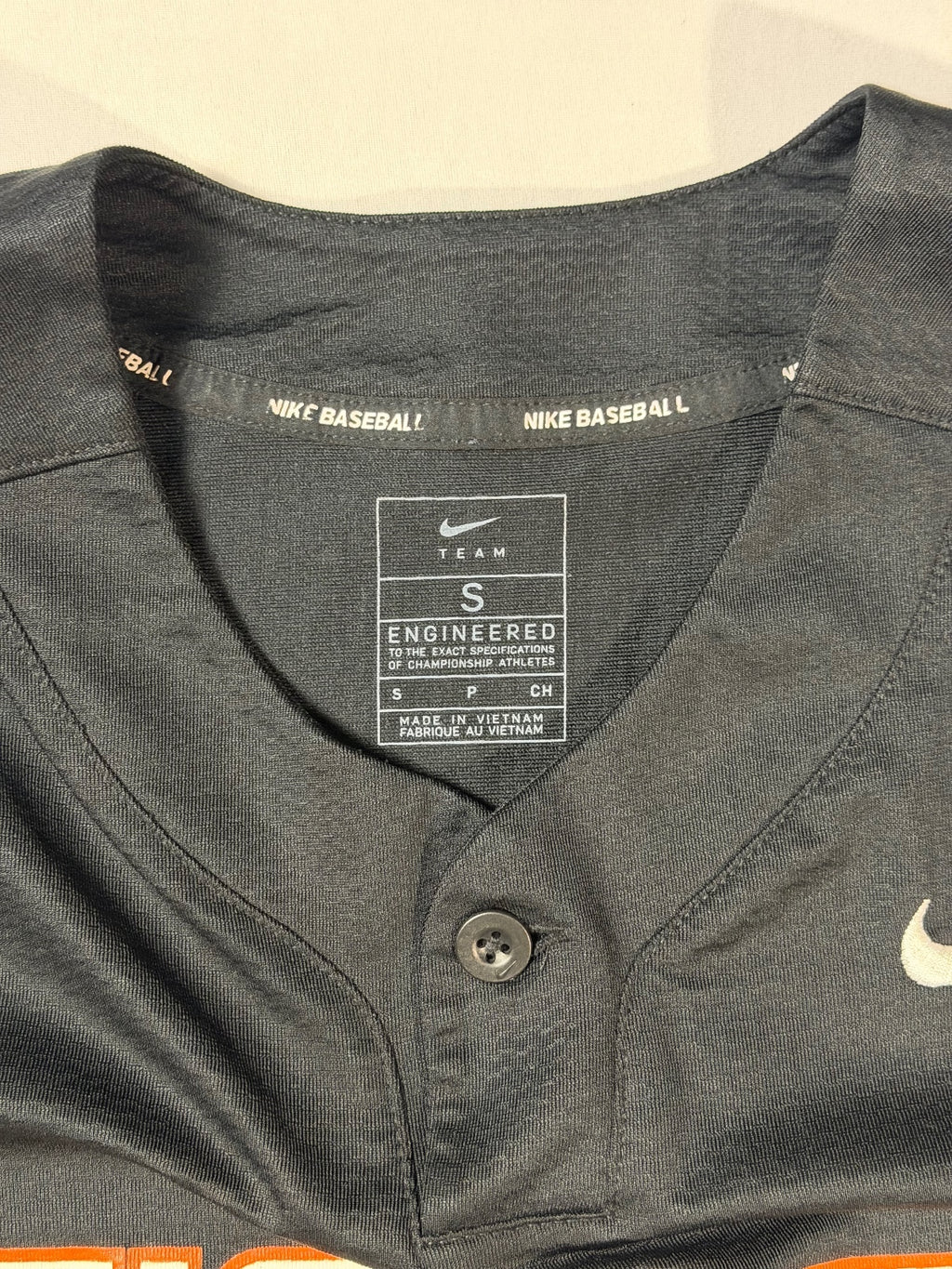 Nike Baseball Tigers #4 Black Jersey Small