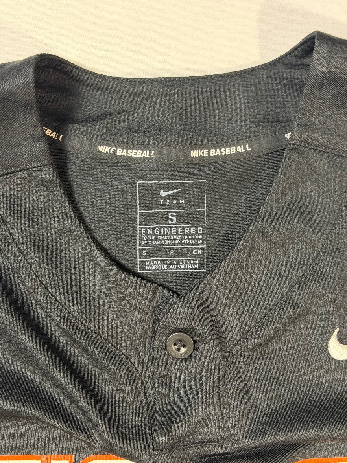 Nike Baseball Tigers #4 Black Jersey Small