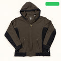 Chico’s Zenergy Olive Hooded Full Zip Jacket Size 2