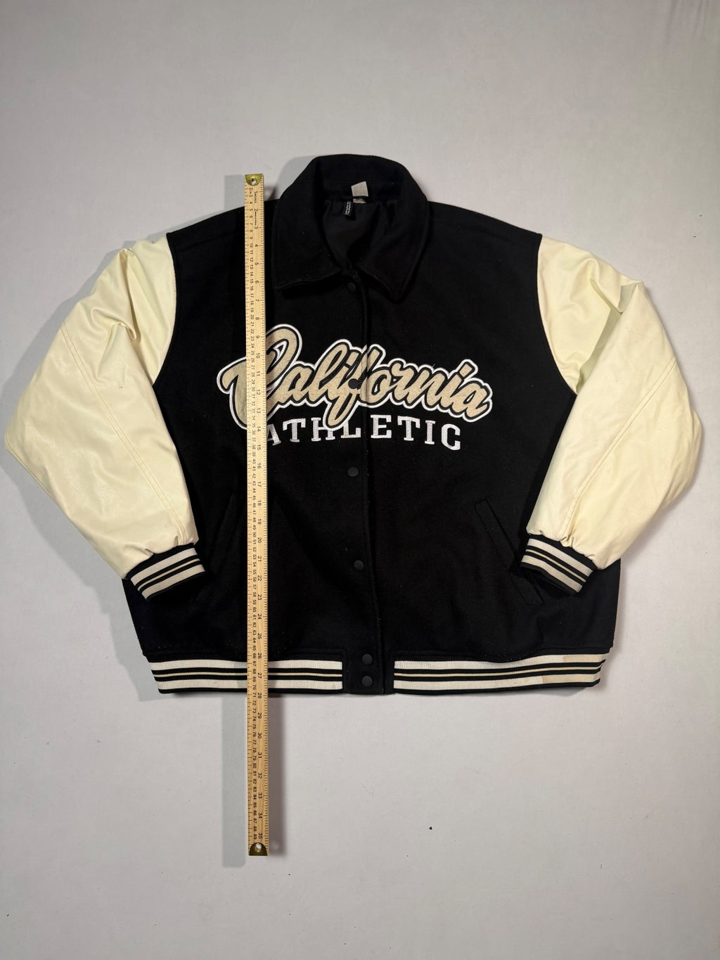 California Athletic Black Varsity Jacket