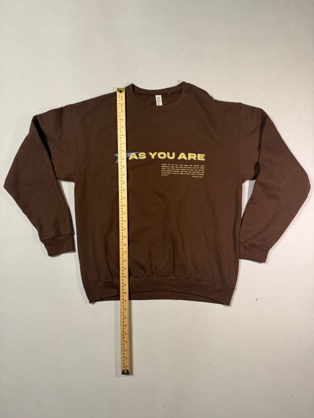 JERZEES Brown As You Are Scripture Sweatshirt Size L