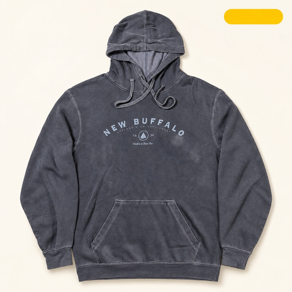 New Agenda New Buffalo Navy Hoodie Size L