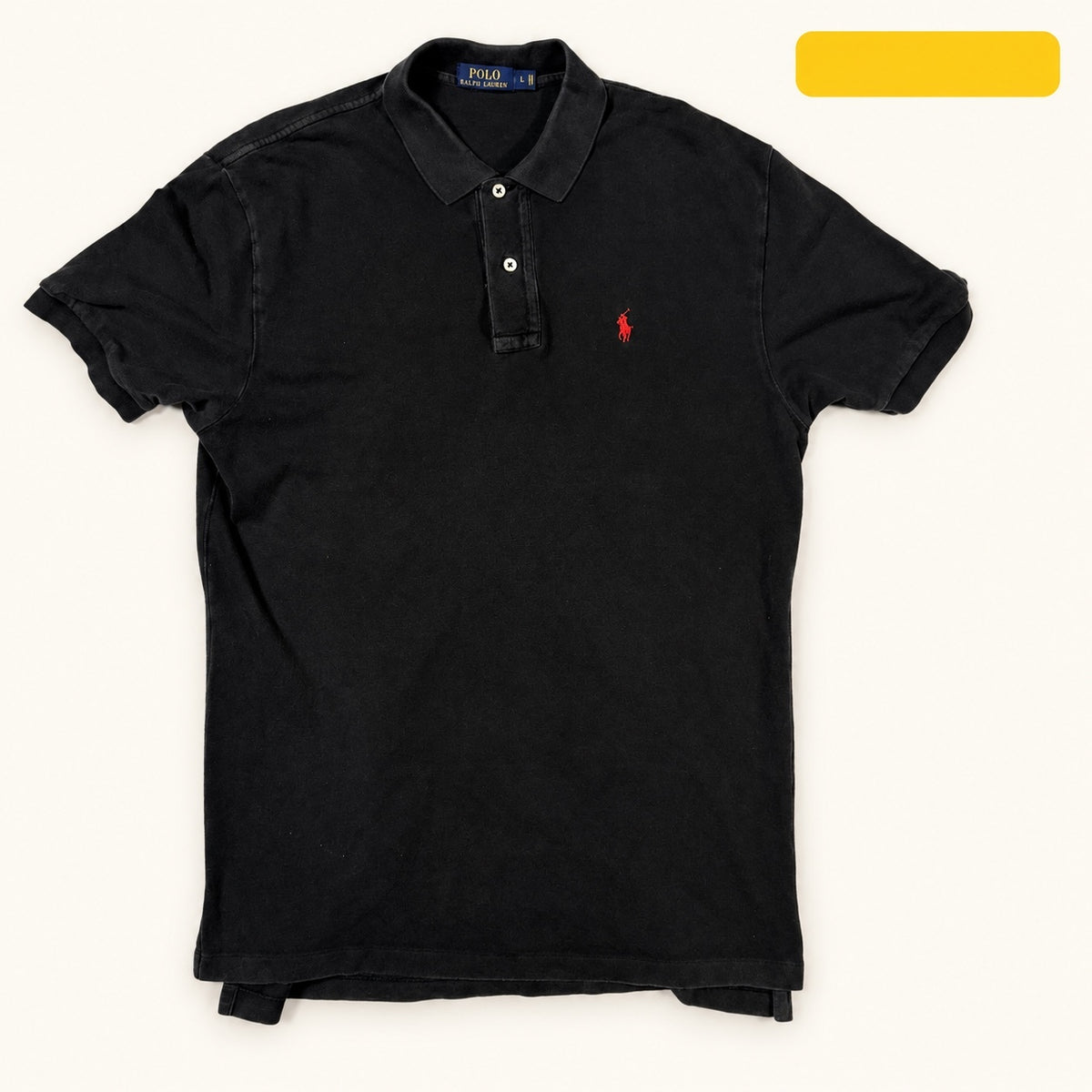 Polo Ralph Lauren Black Polo Shirt Size L