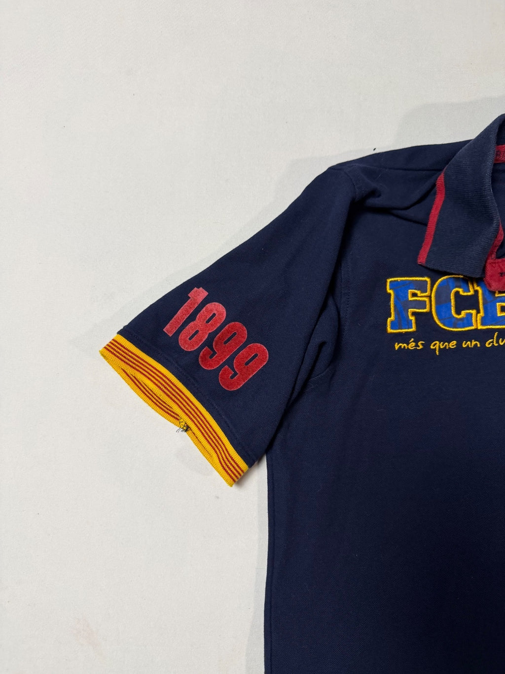 Retro FC Barcelona Navy Polo Shirt