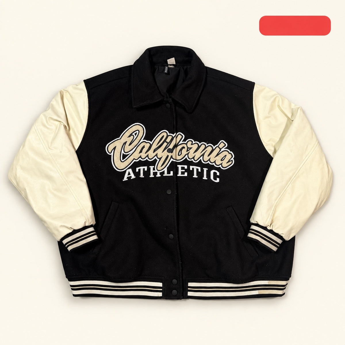 California Athletic Black Varsity Jacket