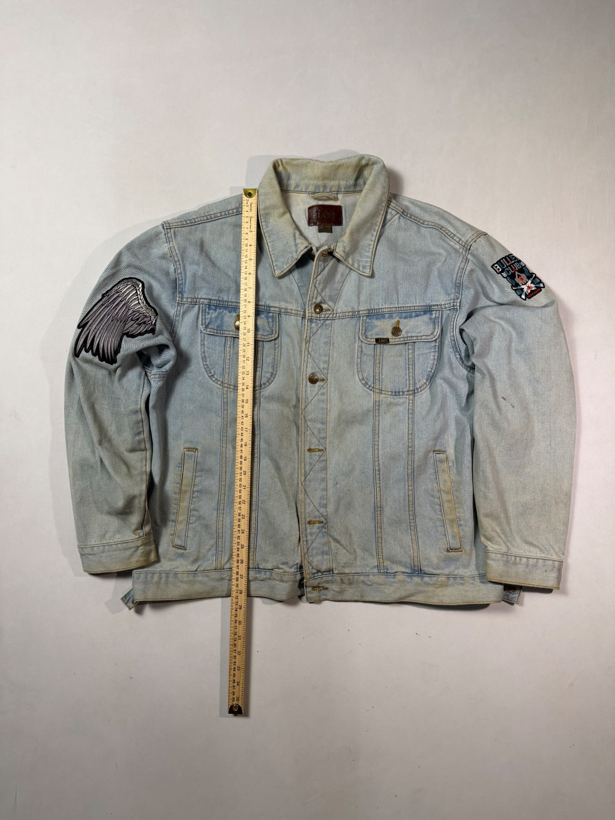 Lee Light Wash Patched Denim Jacket XXL