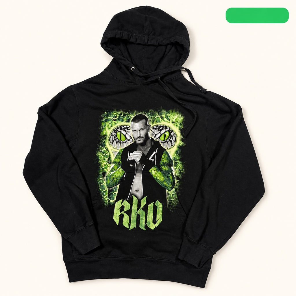 Vintage WWE Randy Orton RKO Black Graphic HoodieT