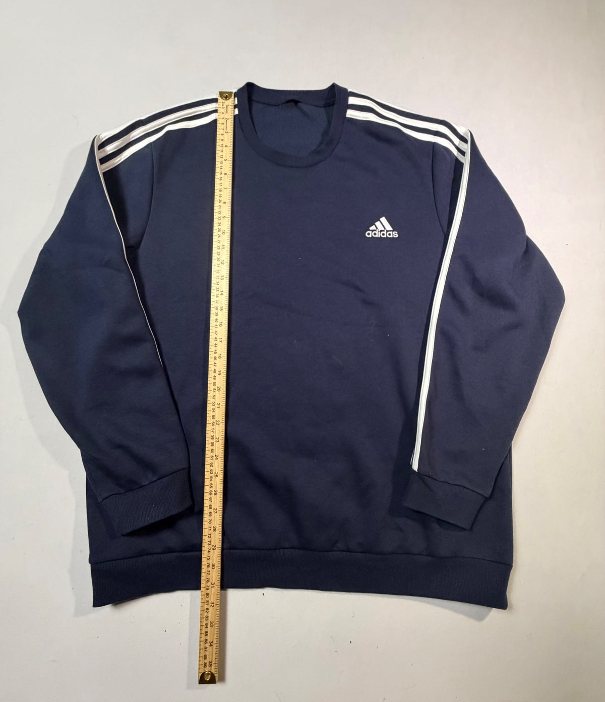 Adidas Essentials 3-Stripes Navy Sweatshirt Size XXL