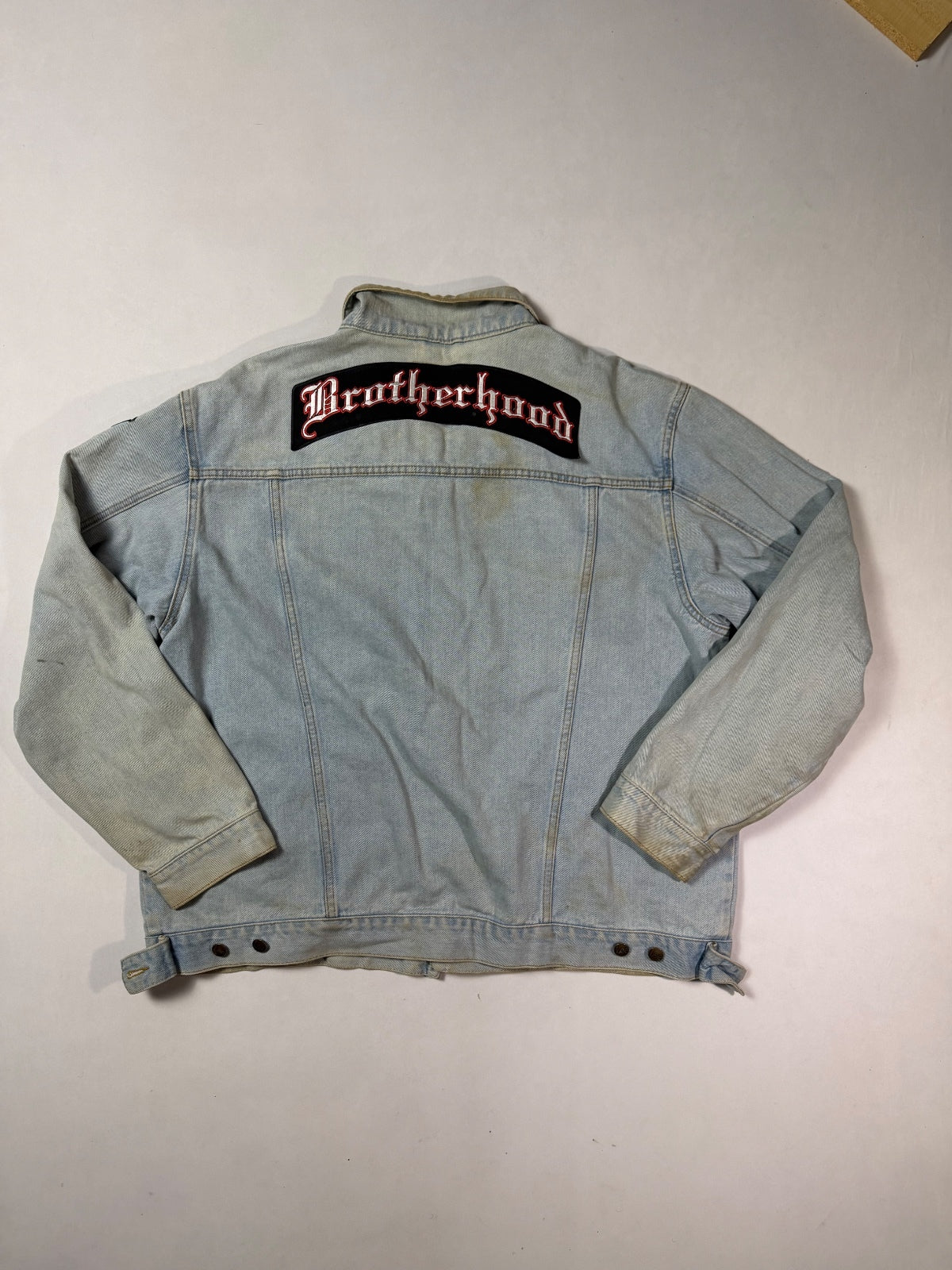 Lee Light Wash Patched Denim Jacket XXL