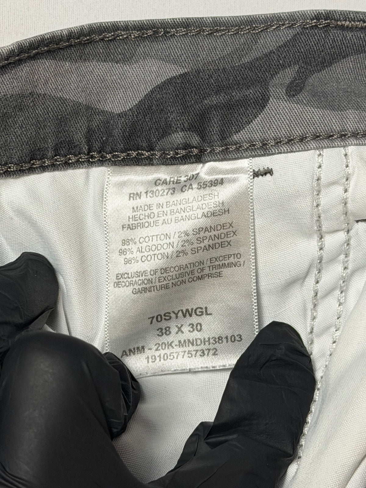 Wrangler Gray Camo Regular Taper Cargo Pants 38x30