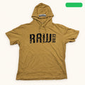 BMFIT Tan RAW Gear Short Sleeve Hoodie Size M
