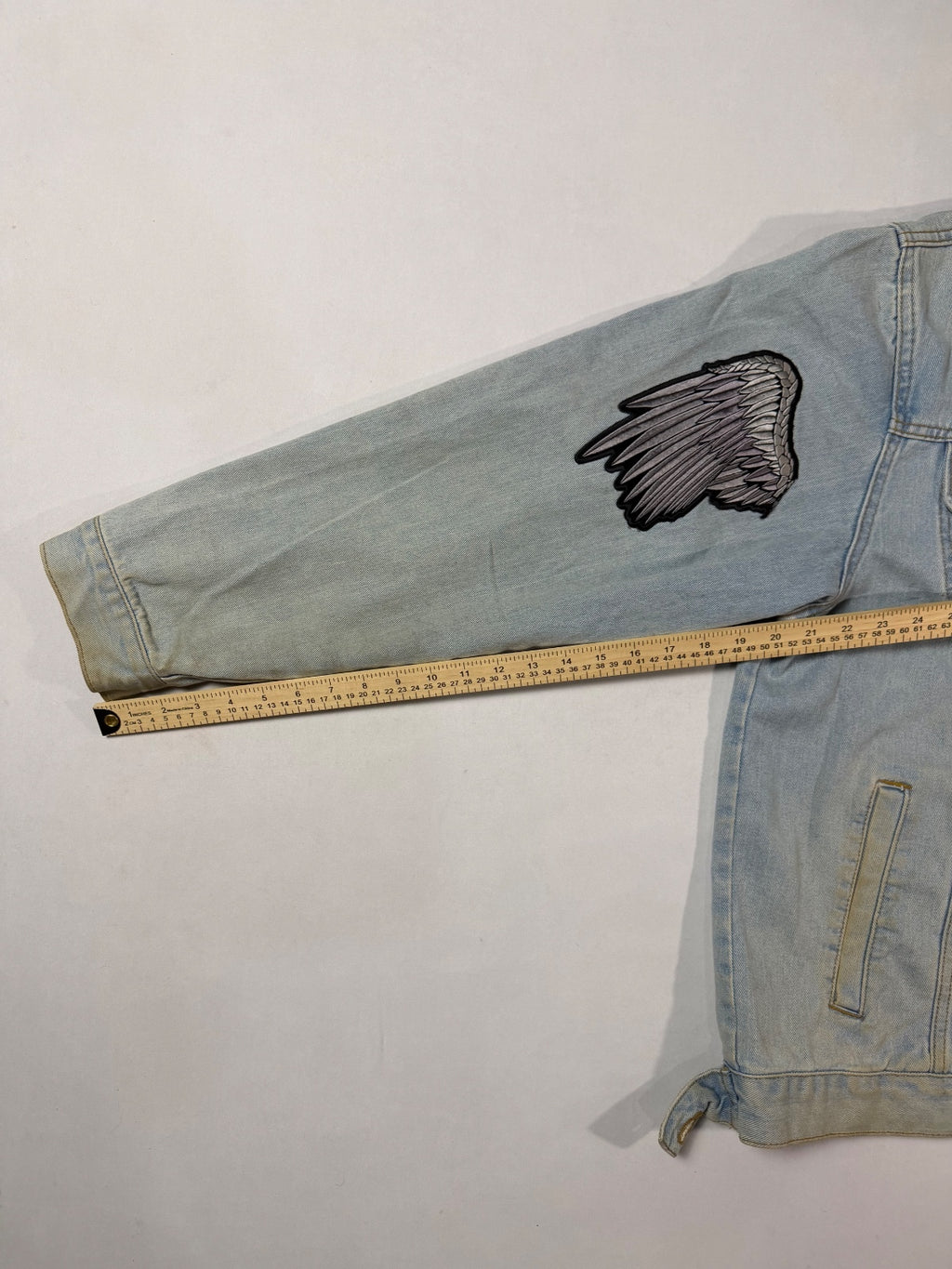 Lee Light Wash Patched Denim Jacket XXL