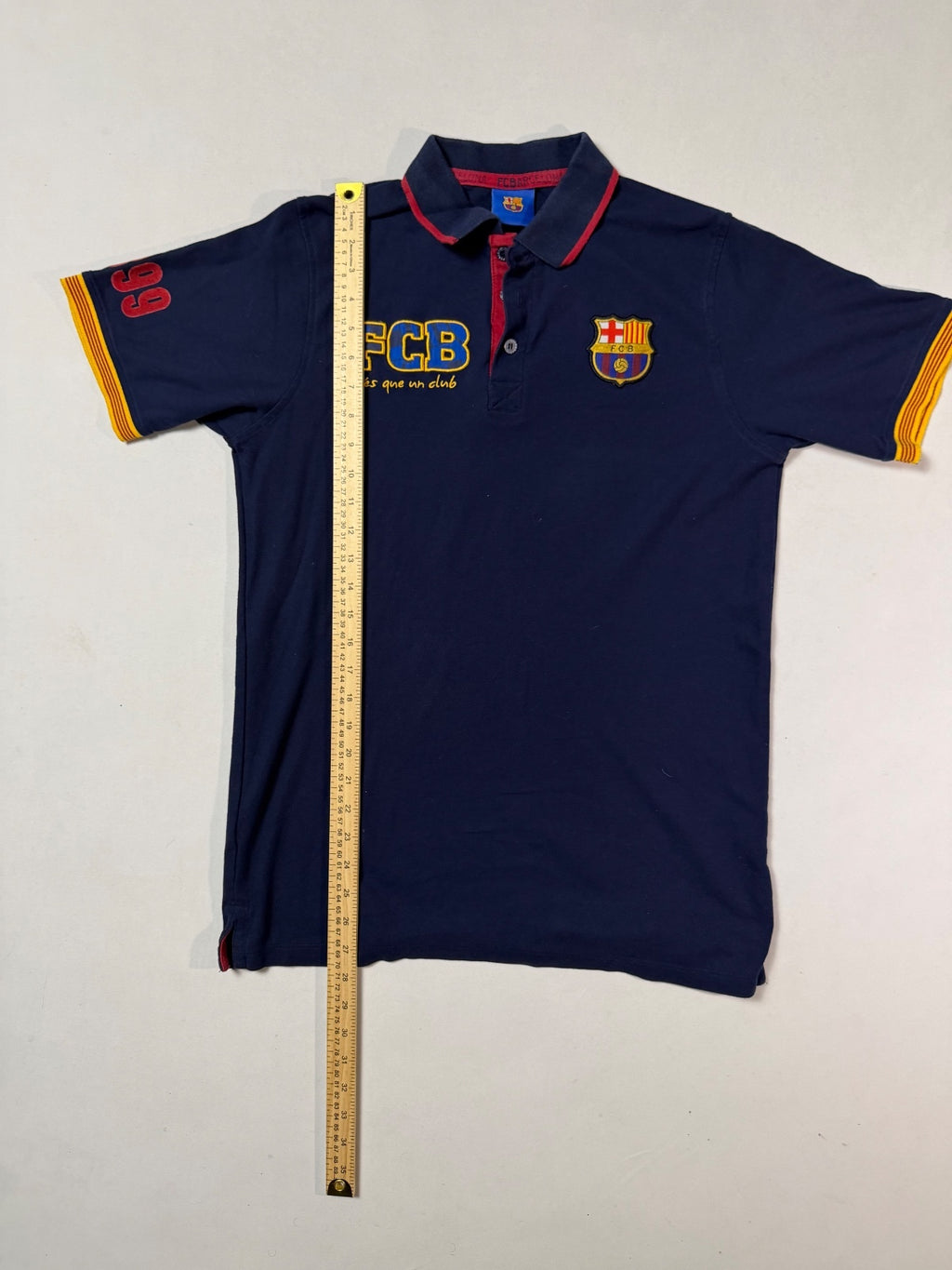 Retro FC Barcelona Navy Polo Shirt
