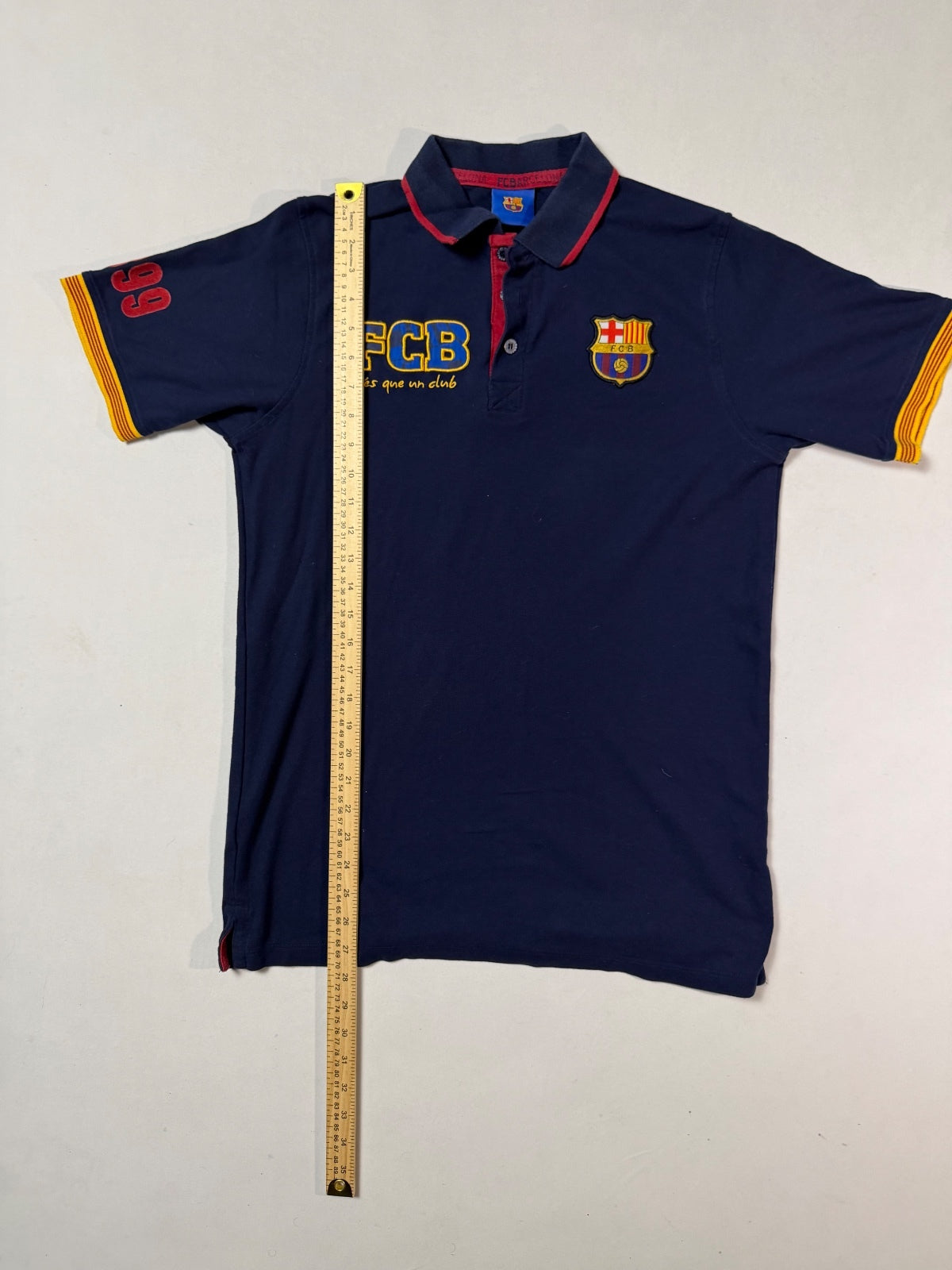 Retro FC Barcelona Navy Polo Shirt