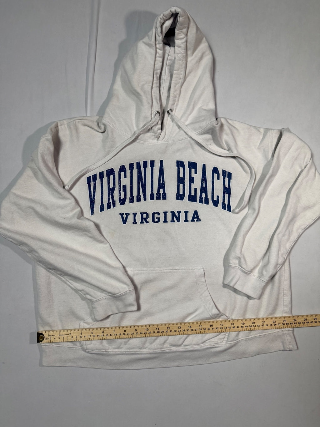 White Virginia Beach Pullover Hoodie