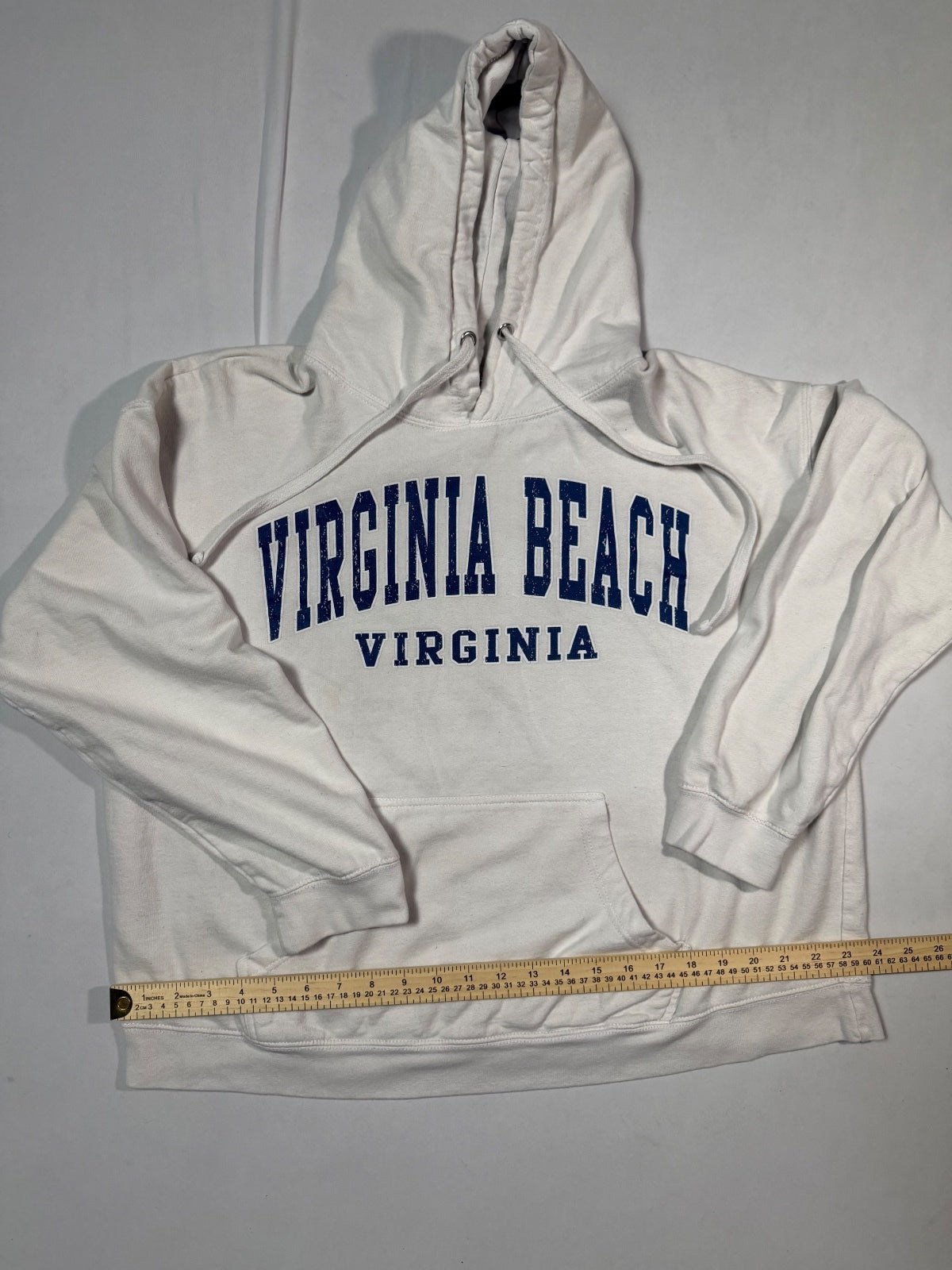 White Virginia Beach Pullover Hoodie