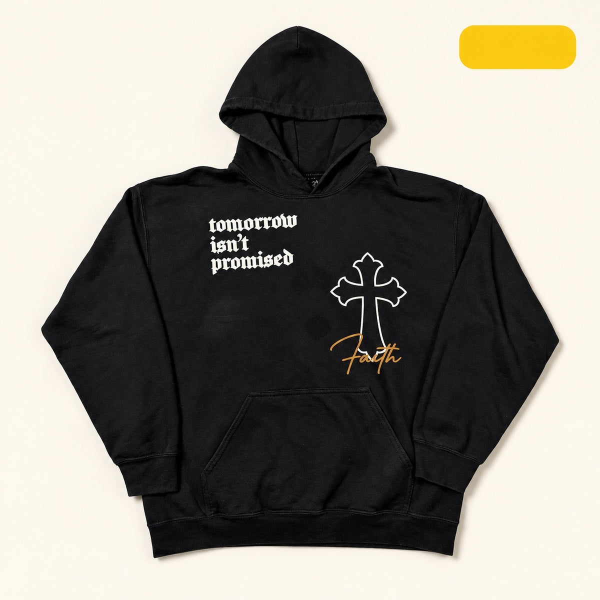 Popular Poison Black Faith Graphic Hoodie Size L