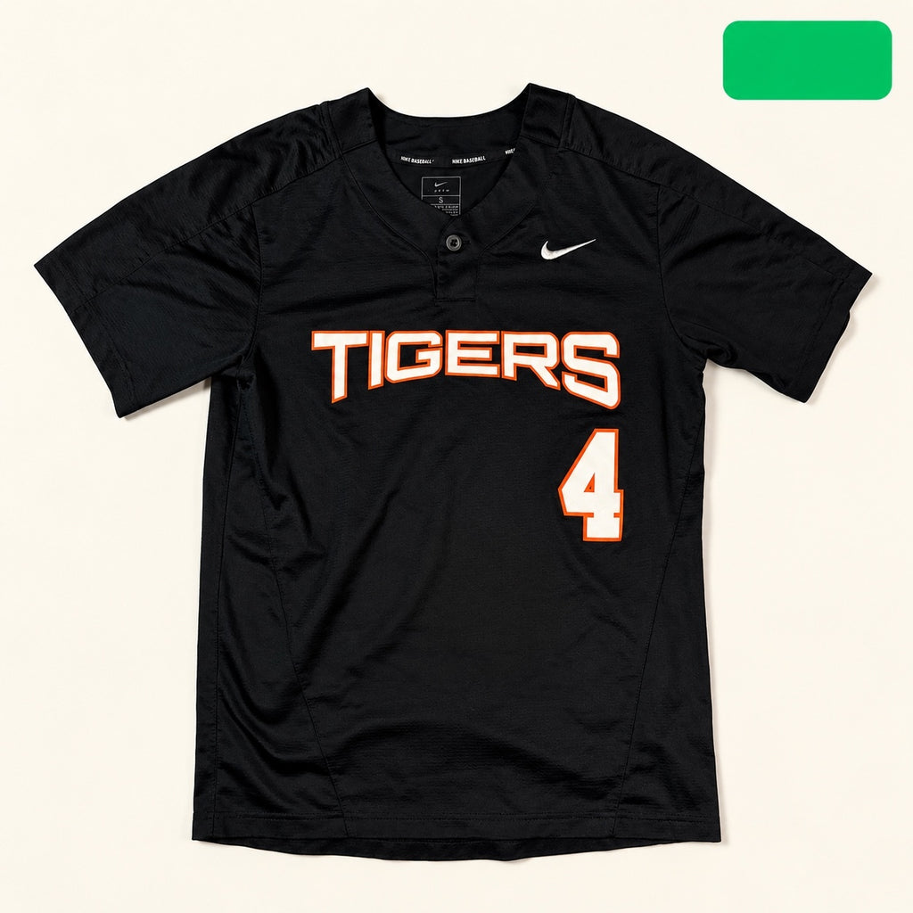 Nike Baseball Tigers #4 Black Jersey Small
