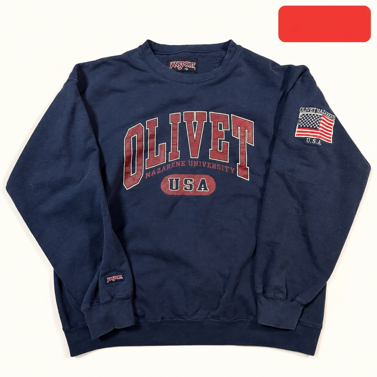Vintage JanSport Olivet Nazarene Navy Sweatshirt XL