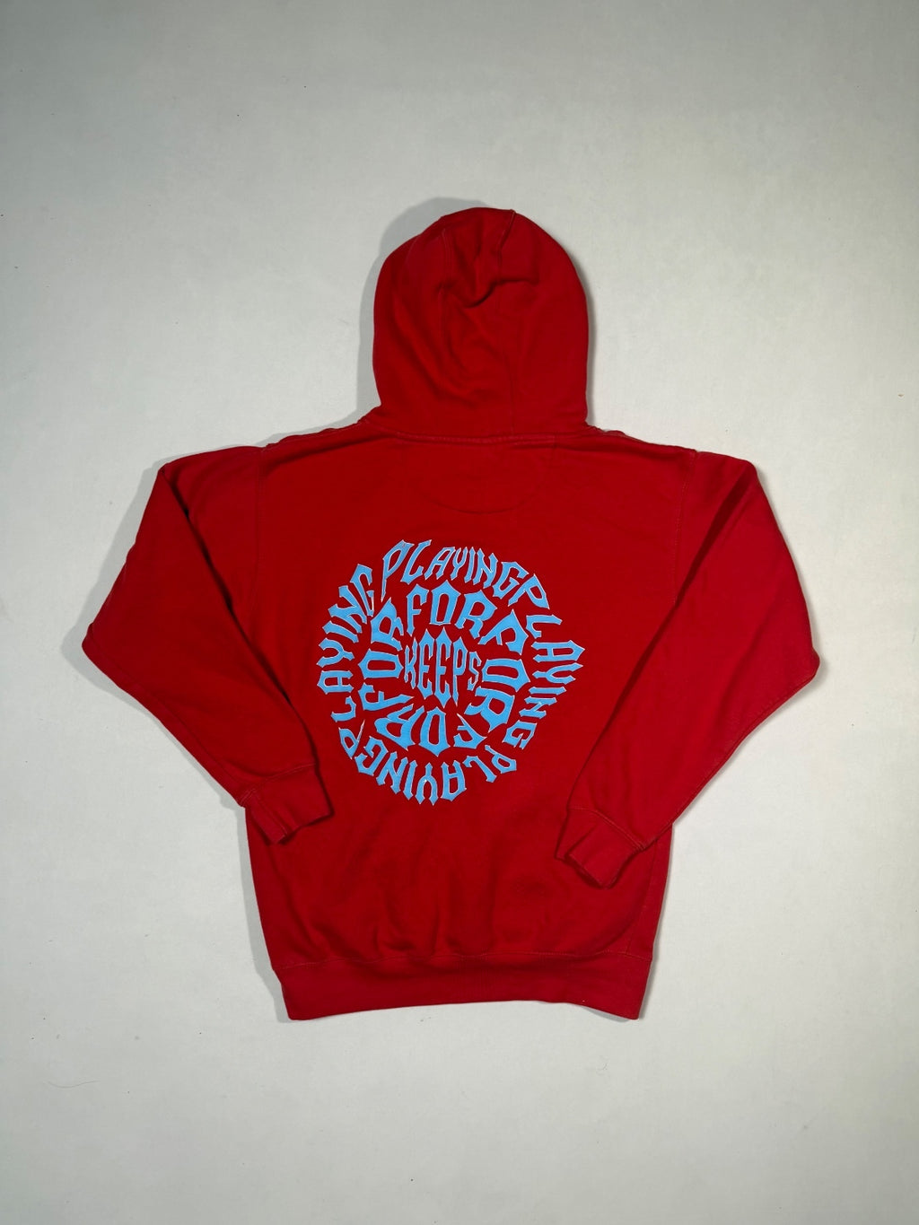 Y2K Style Cotton Heritage Red Graphic Hoodie Size S