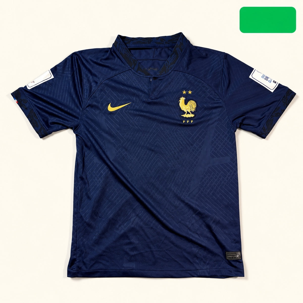 Nike France FFF Navy Dri-FIT Soccer Jersey Small