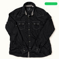 Gothic Graphic GUESS Jeans Black Western Snap Shirt Size XL