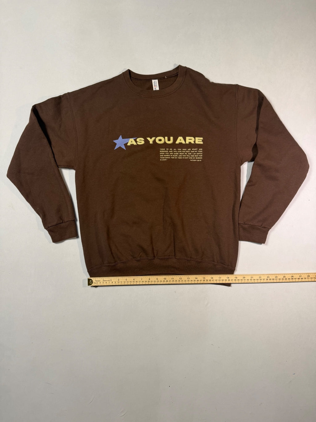 JERZEES Brown As You Are Scripture Sweatshirt Size L