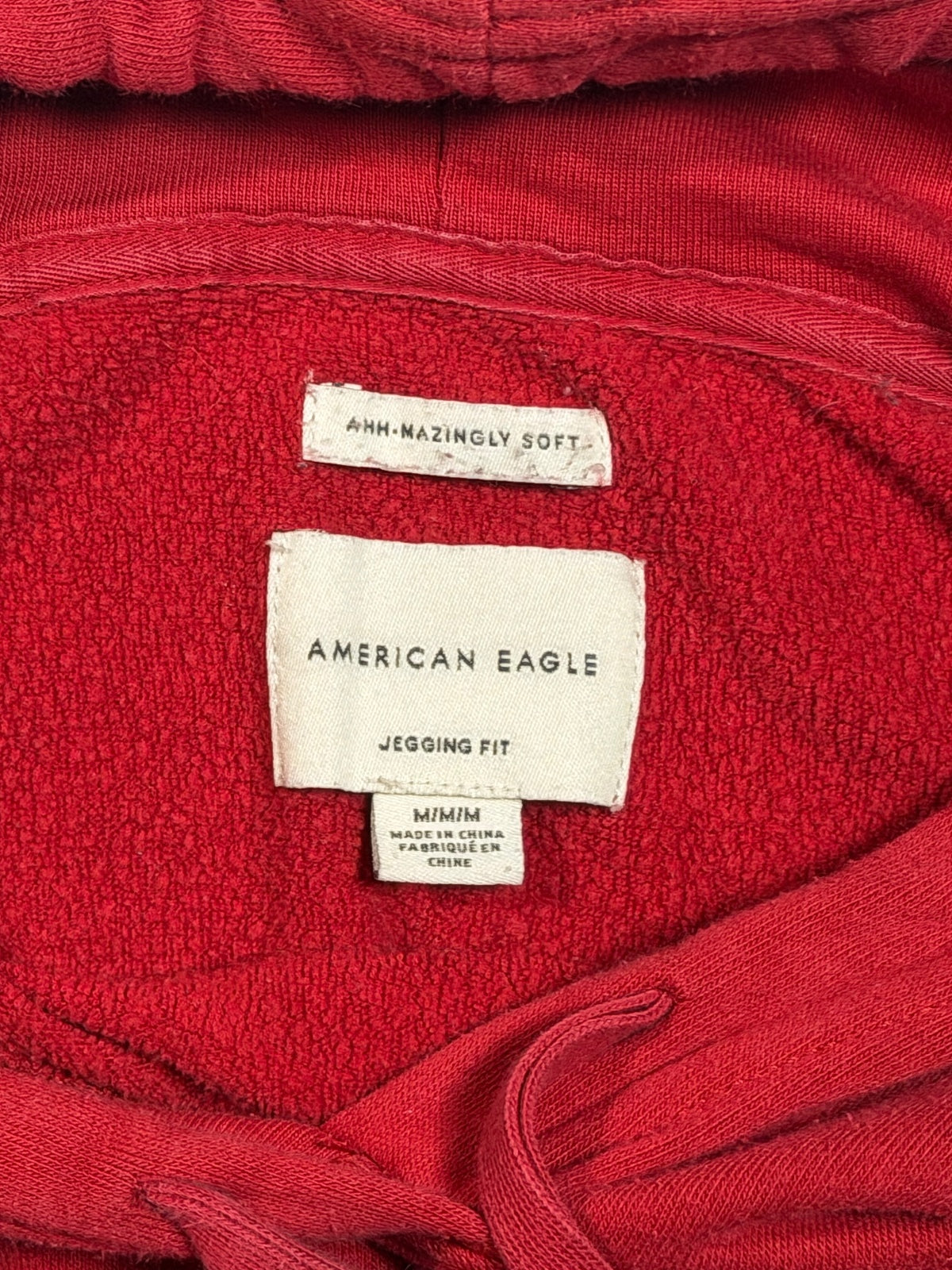 American Eagle Red Hoodie Size M