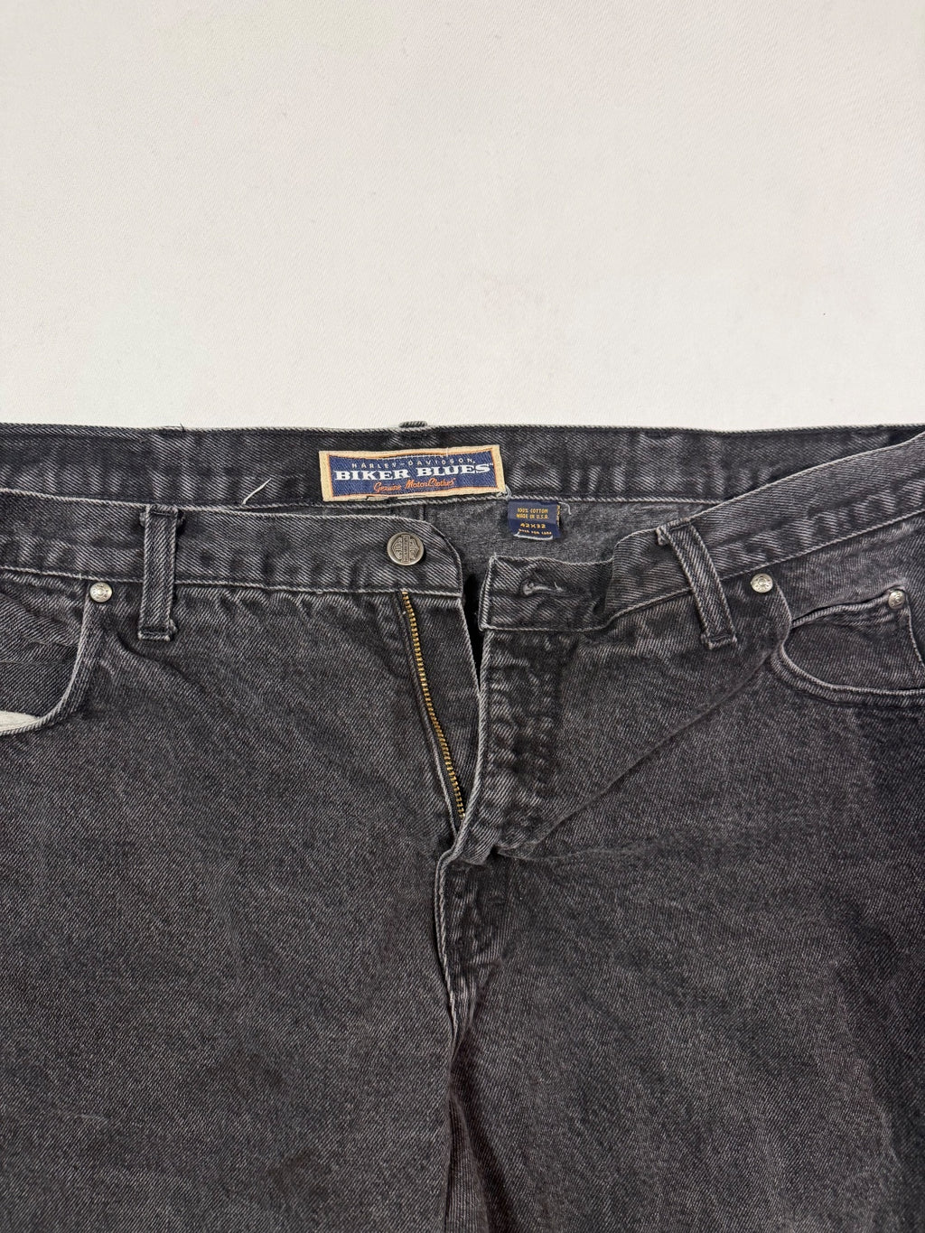 Harley-Davidson Biker Blues Black Jeans Size 42x32