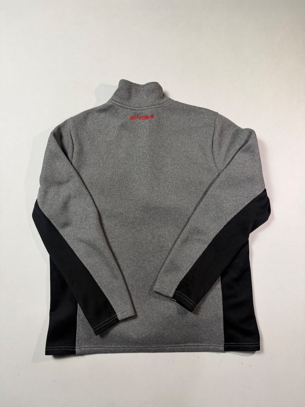 Spyder Gray Black 1/4-Zip Fleece Pullover XL