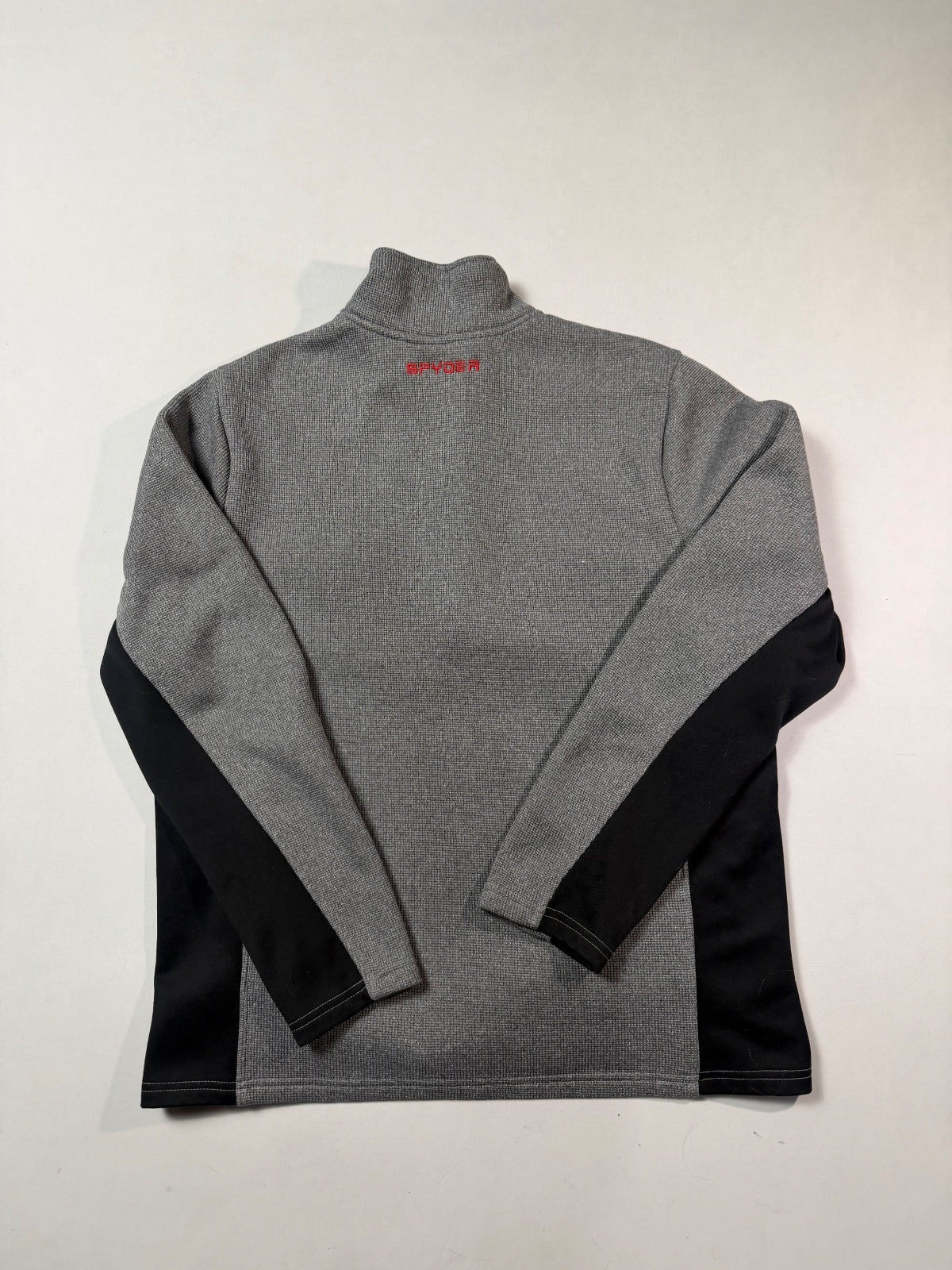 Spyder Gray Black 1/4-Zip Fleece Pullover XL