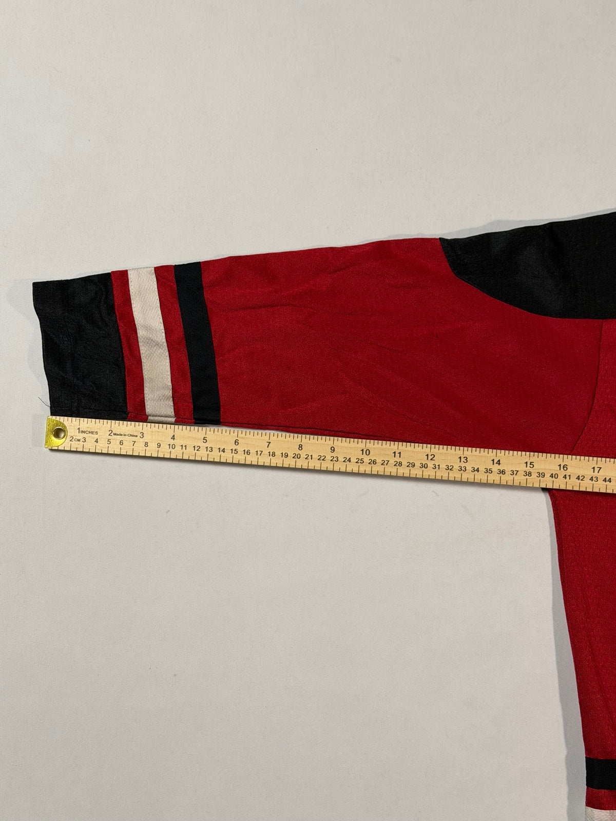 Canada Athletics Red Lace-Up Hockey Jersey L