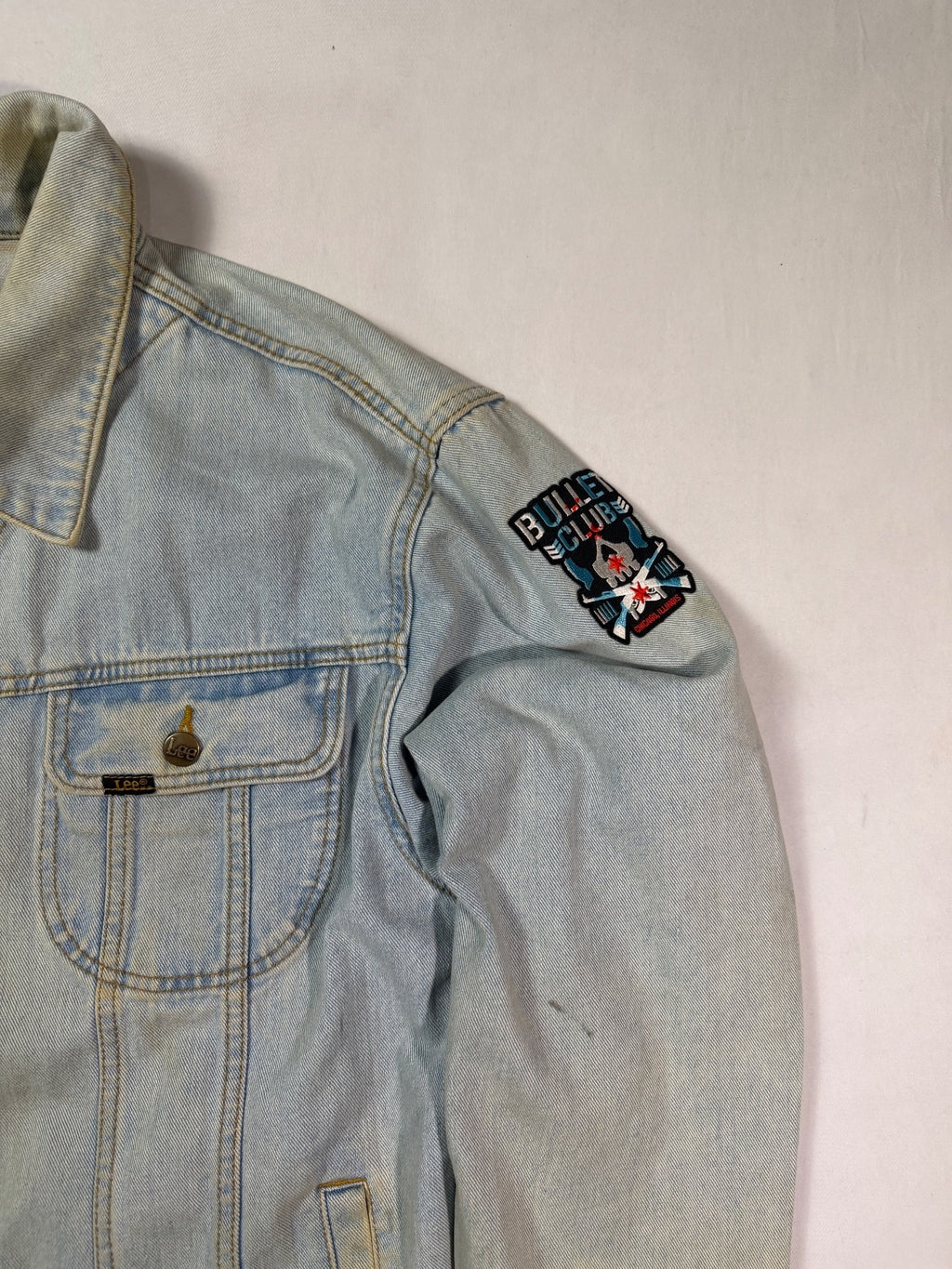 Lee Light Wash Patched Denim Jacket XXL