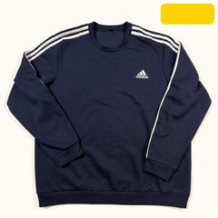 Adidas Essentials 3-Stripes Navy Sweatshirt Size XXL
