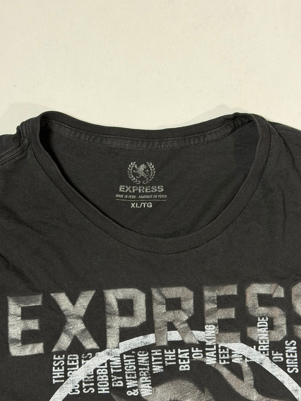 Express New York Black Graphic T-Shirt Size XL