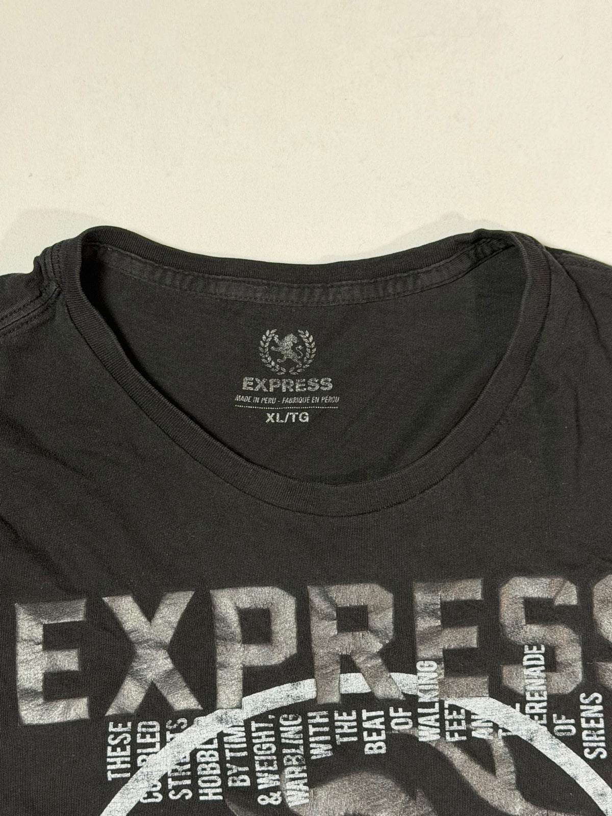 Express New York Black Graphic T-Shirt Size XL