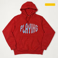 Y2K Style Cotton Heritage Red Graphic Hoodie Size S