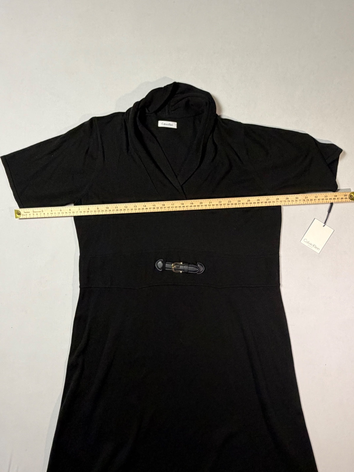 Calvin Klein Black Short-Sleeve Knit Dress