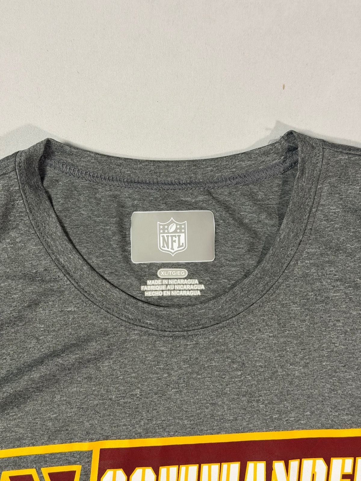 NFL Washington Commanders Gray T-Shirt Size XL