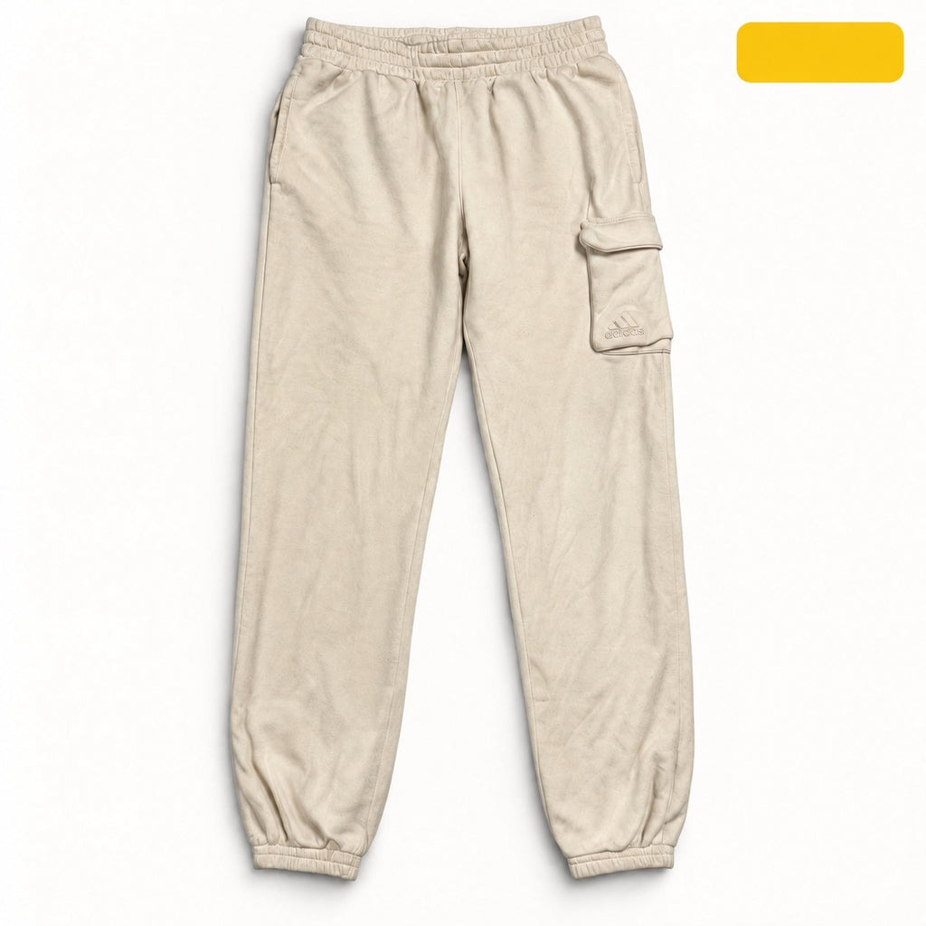 Adidas Cream Fleece Jogger Sweatpants Size L