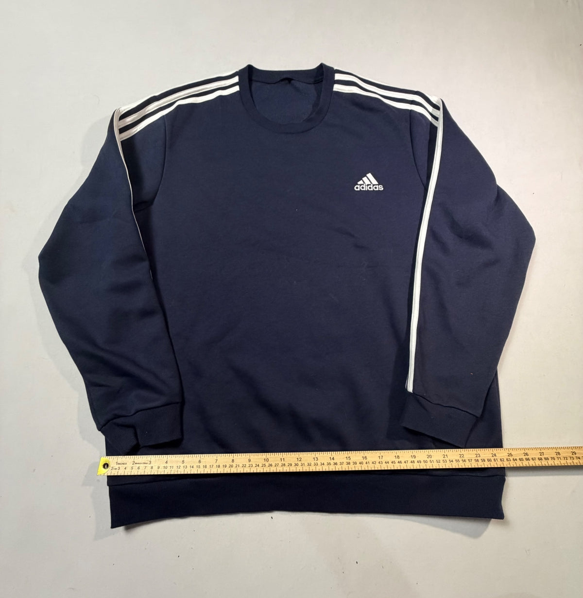 Adidas Essentials 3-Stripes Navy Sweatshirt Size XXL