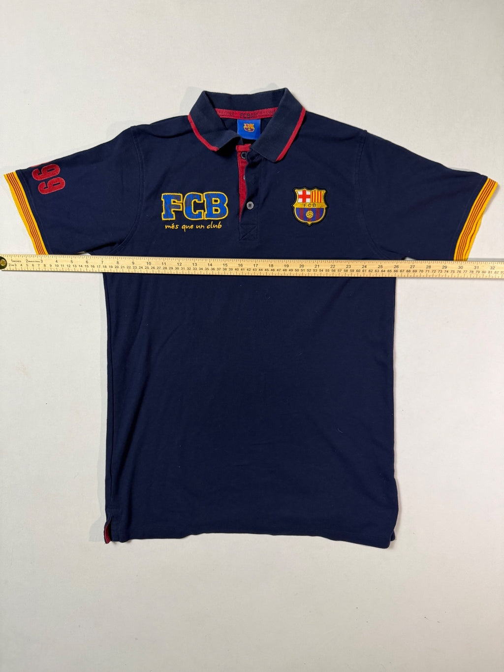 Retro FC Barcelona Navy Polo Shirt