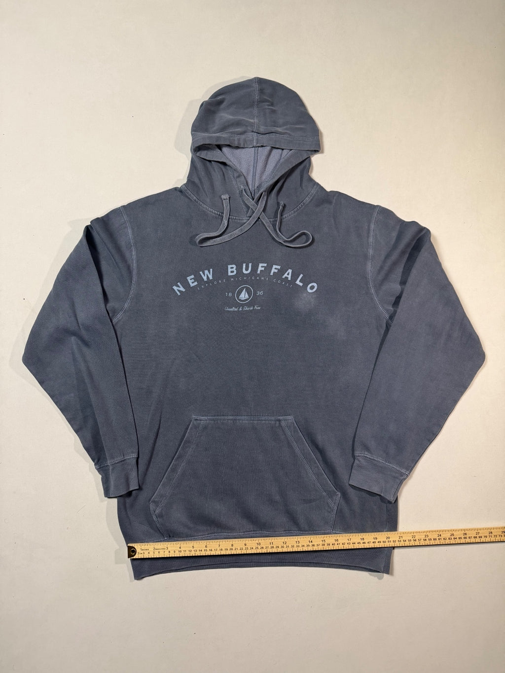 New Agenda New Buffalo Navy Hoodie Size L