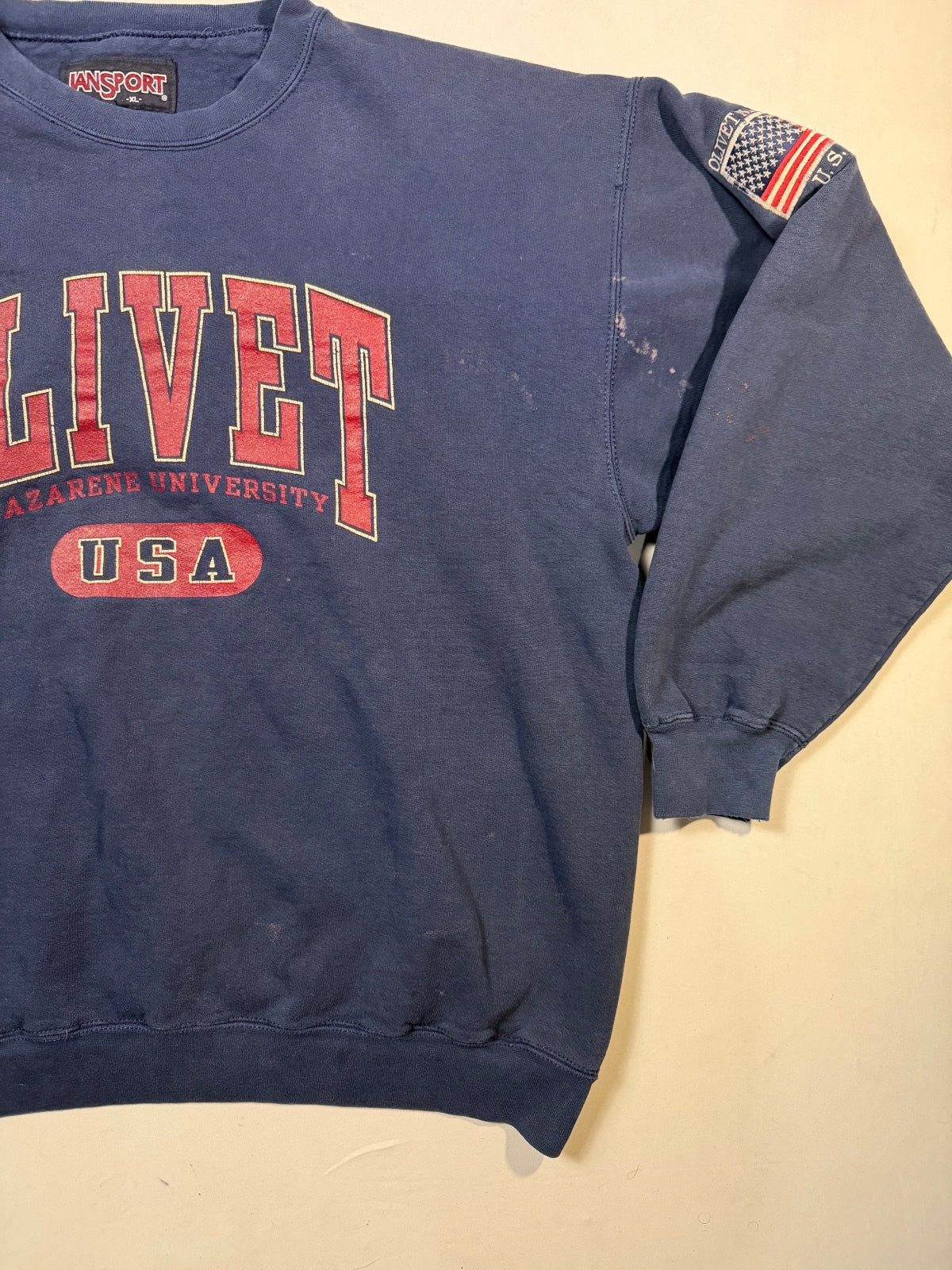 Vintage JanSport Olivet Nazarene Navy Sweatshirt XL