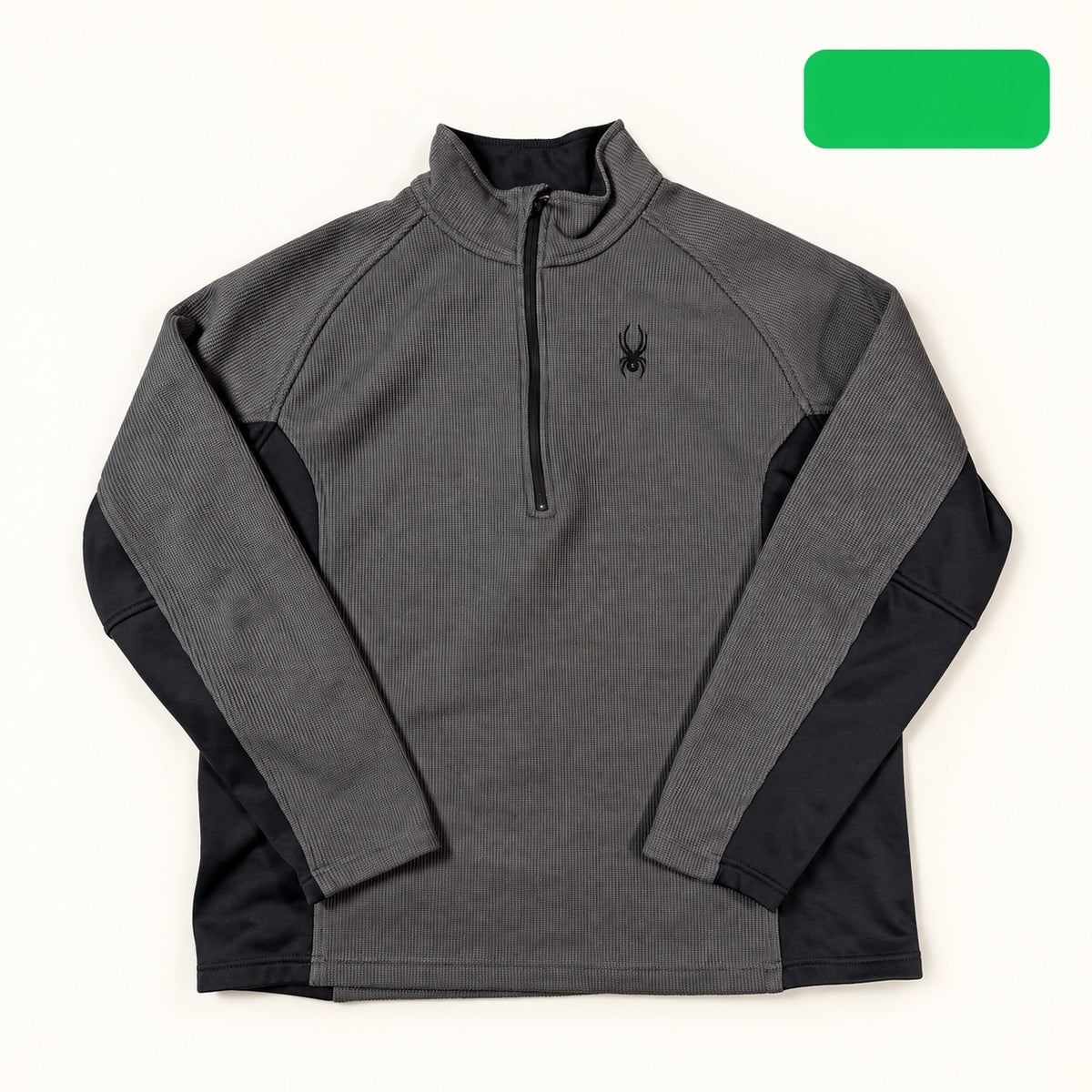 Title: Spyder Gray Black 1/4-Zip Fleece Pullover XL