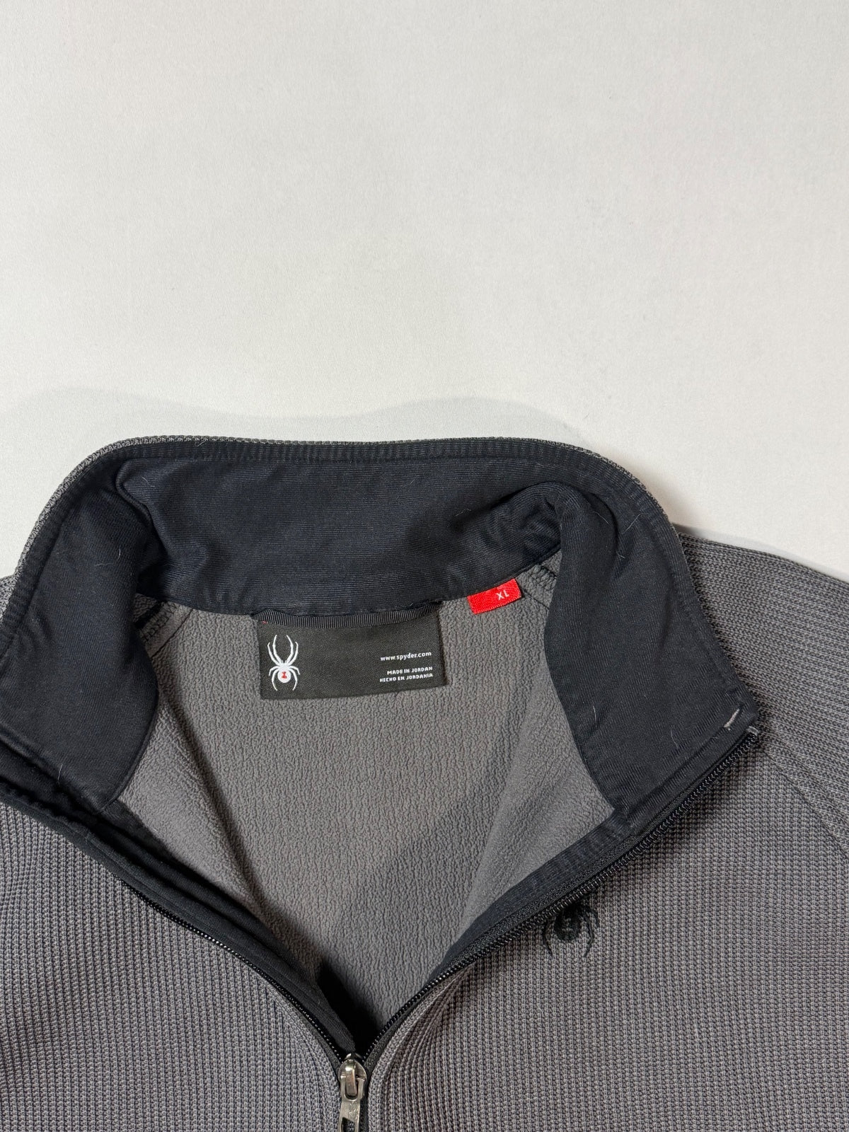 Title: Spyder Gray Black 1/4-Zip Fleece Pullover XL