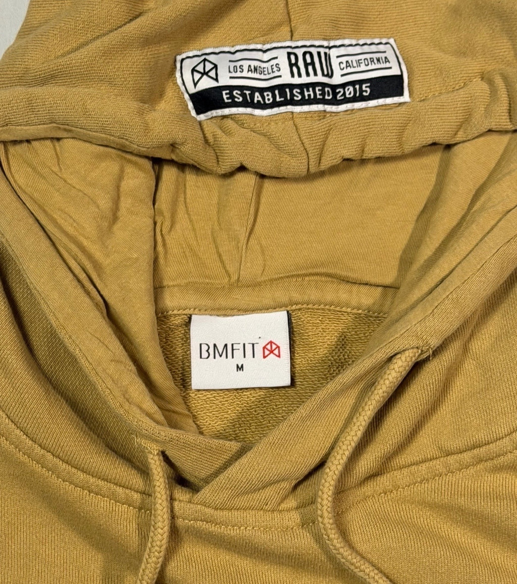 BMFIT Tan RAW Gear Short Sleeve Hoodie Size M