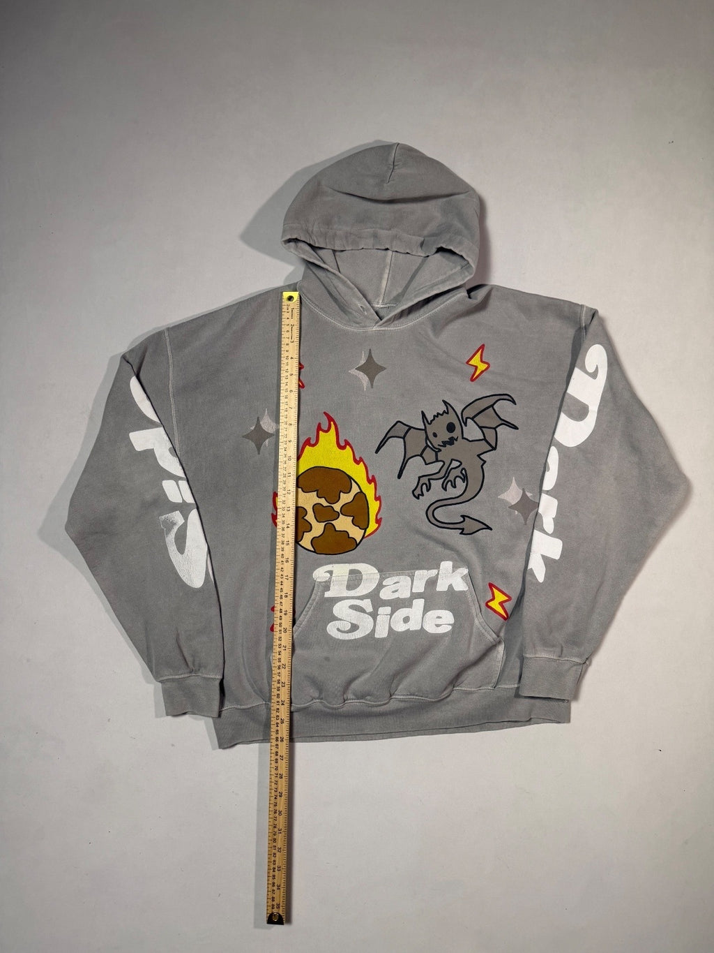 PacSun Dark Side Dragon Graphic Gray Hoodie
