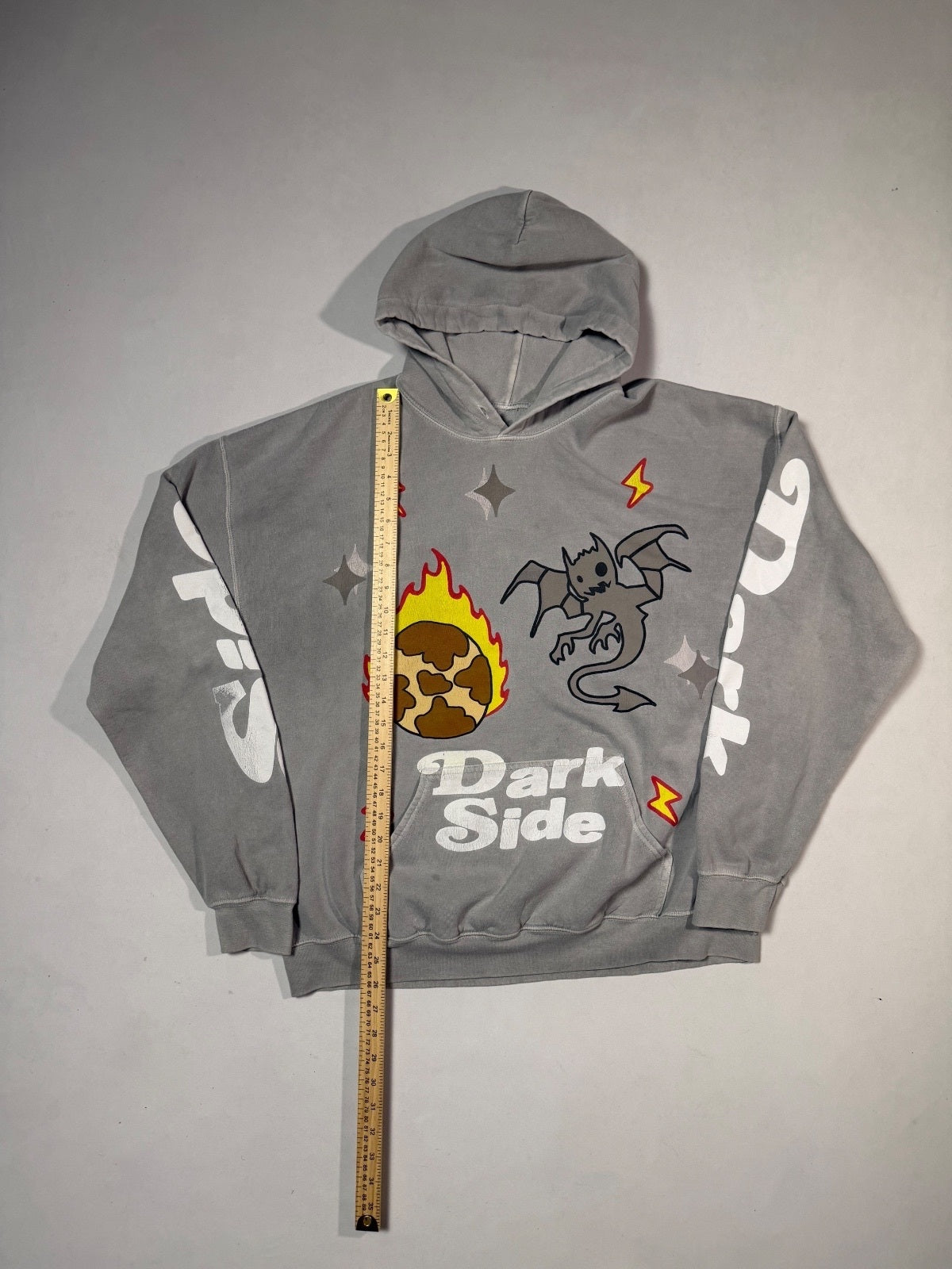 PacSun Dark Side Dragon Graphic Gray Hoodie